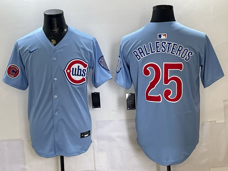 Men 2026 Chicago Cubs #25 ballestros light blue Game Nike MLB Jersey 056401